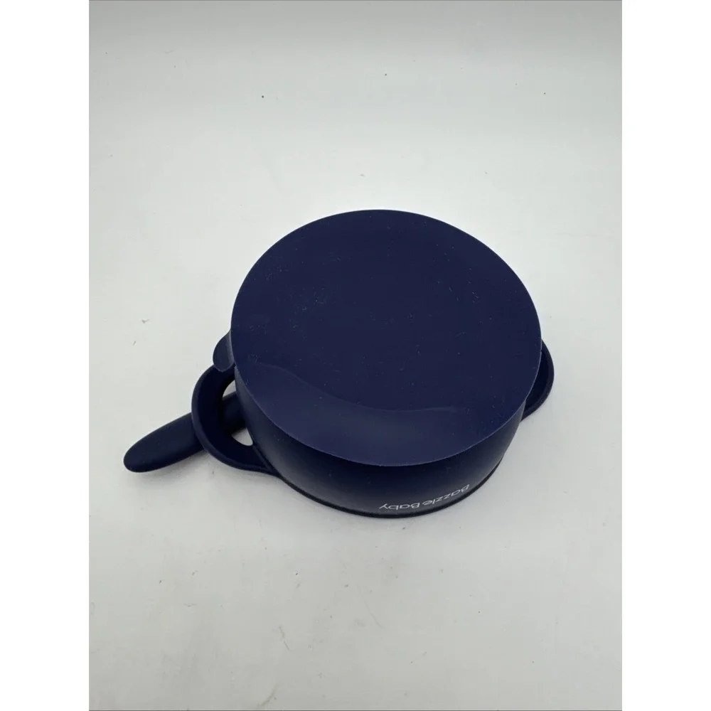 Bazzle Baby Anchor Silicone Suction Bowl With Spoon Navy Color No Lid
